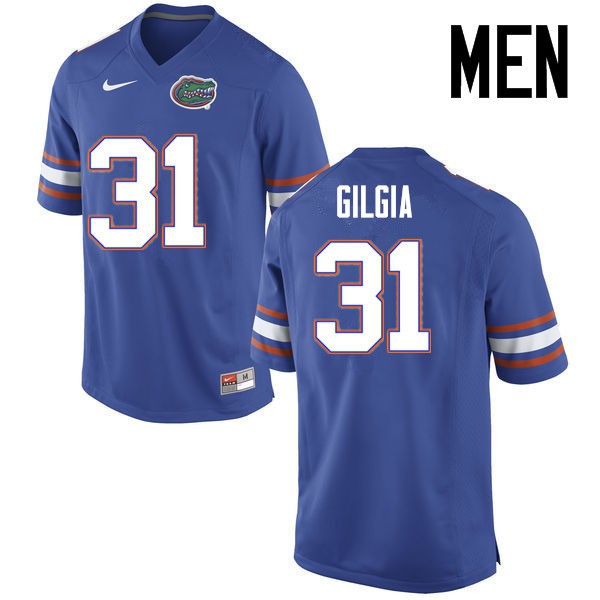 Florida Gators Men #31 Anthony Gigla College Football Jerseys Blue